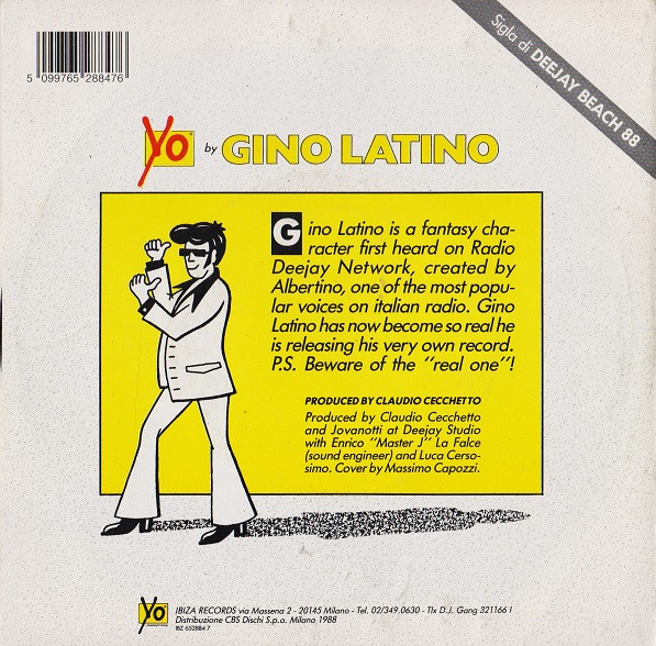 Gino Latino - Yo | Ibiza Records (IBZ 652884 7) - 2