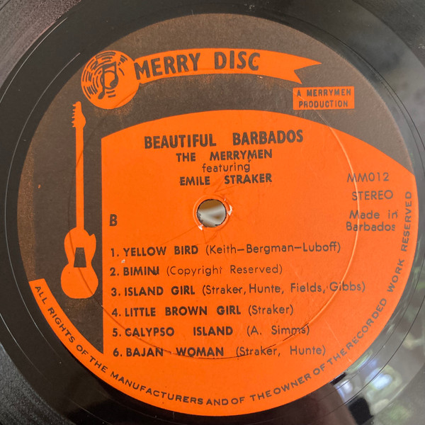 The Merrymen Featuring Emile Straker - The Merrymen Sing Beautiful Barbados | Merry Disc (MM012) - 4 The Merrymen Featuring Emile Straker - The Merrymen Sing Beautiful Barbados | Merry Disc (MM012) - 4