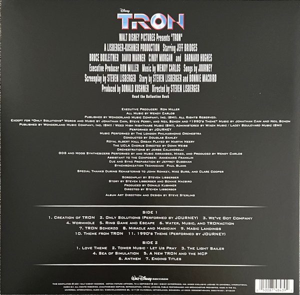 Wendy Carlos - Tron (Original Motion Picture Soundtrack) | Walt Disney Records (00050087484392) - main