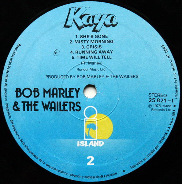 Bob Marley & The Wailers - Kaya | Island Records (25 821-I) - 4