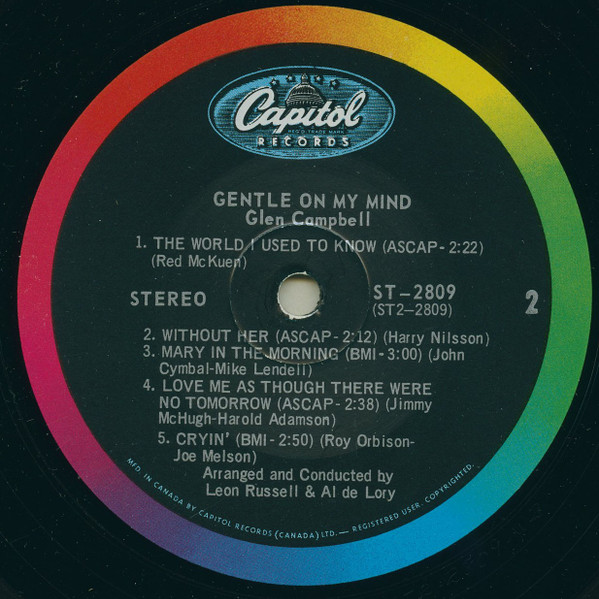 Glen Campbell - Gentle On My Mind | Capitol Records (ST 2809) - 4 Glen Campbell - Gentle On My Mind | Capitol Records (ST 2809) - 4