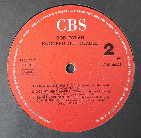 Bob Dylan - Knocked Out Loaded | CBS (CBS 86326) - 4