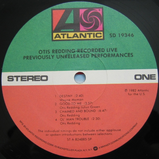 Otis Redding - Recorded Live (Previously Unreleased Performances) | Atlantic (SD 19346) - 3 Otis Redding - Recorded Live (Previously Unreleased Performances) | Atlantic (SD 19346) - 3