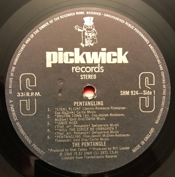 Pentangle - Pentangling | Pickwick Records (SHM 924) - 3 Pentangle - Pentangling | Pickwick Records (SHM 924) - 3