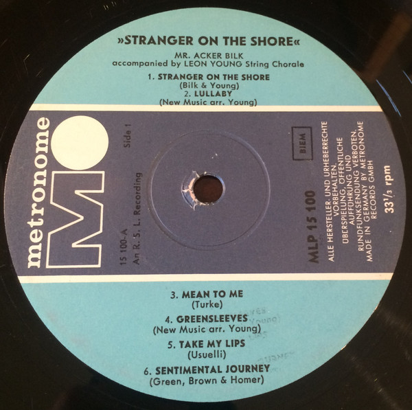Acker Bilk - Stranger On The Shore | Metronome (MLP 15100) - 3