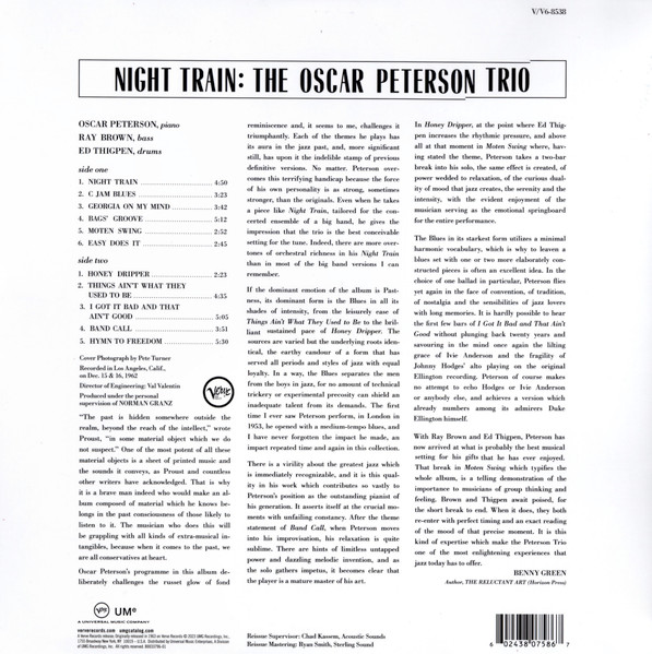 The Oscar Peterson Trio - Night Train | Verve Records (B0033796-01) - 4