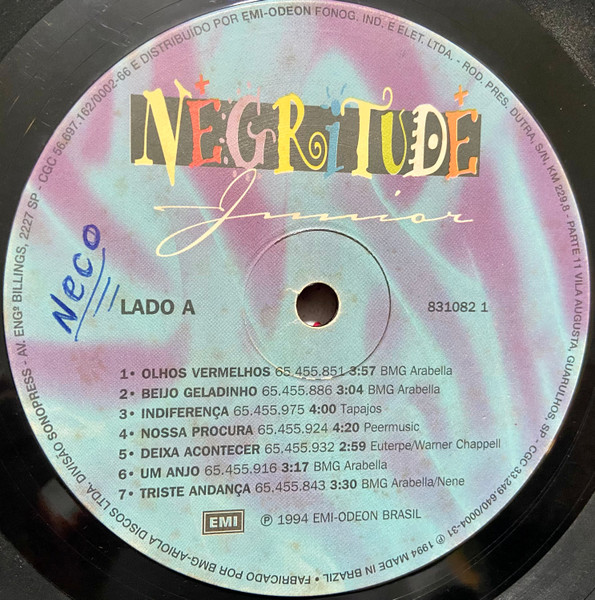 Negritude Junior - Deixa Acontecer | EMI (831082 1) - 2 Negritude Junior - Deixa Acontecer | EMI (831082 1) - 2