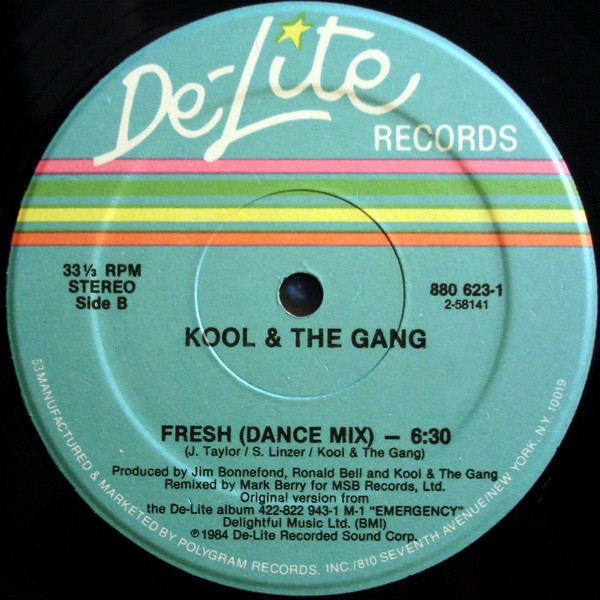 Kool & The Gang - Fresh (Remix) | De-Lite Records (880 623-1) - 2