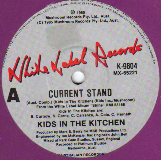 Kids In The Kitchen - Current Stand | White Label Records (K-9804) - 3 Kids In The Kitchen - Current Stand | White Label Records (K-9804) - 3