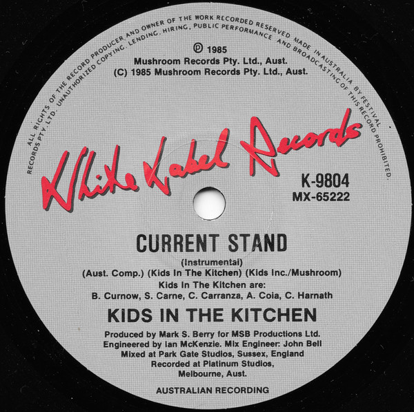 Kids In The Kitchen - Current Stand | White Label Records (K-9804) - 2 Kids In The Kitchen - Current Stand | White Label Records (K-9804) - 2