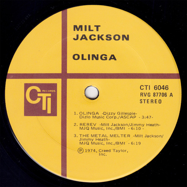 Milt Jackson - Olinga | CTI Records (CTI 6046) - 4 Milt Jackson - Olinga | CTI Records (CTI 6046) - 4