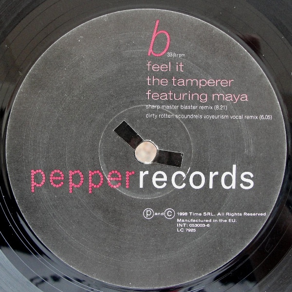 The Tamperer Featuring Maya - Feel It | Pepper Records (053003-6) - 4