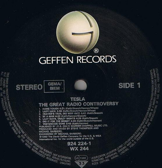 Tesla - The Great Radio Controversy | Geffen Records (924 224-1) - main