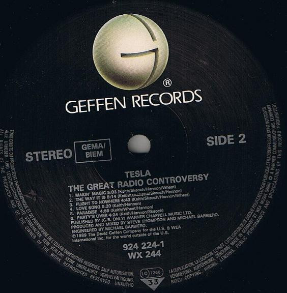 Tesla - The Great Radio Controversy | Geffen Records (924 224-1) - 2