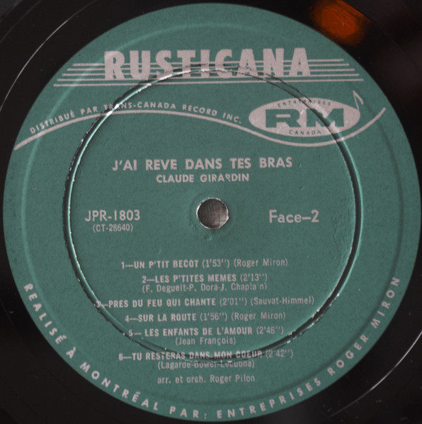 Claude Girardin - J'ai Rêvé Dans Tes Bras | Rusticana (JPR-1803) - 4 Claude Girardin - J'ai Rêvé Dans Tes Bras | Rusticana (JPR-1803) - 4