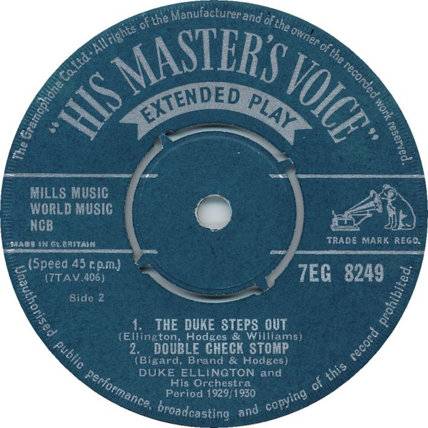 Duke Ellington And His Orchestra - The Duke Steps Out | His Master's Voice (7EG 8249) - 4