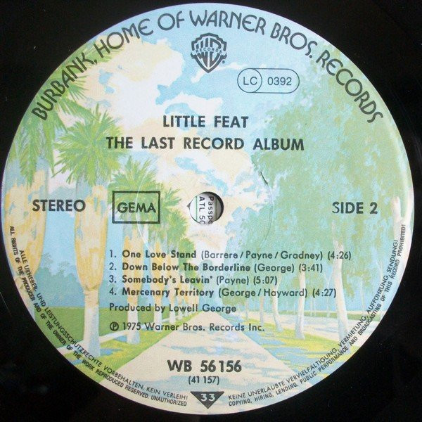 Little Feat - The Last Record Album | Warner Bros. Records (WB 56 156) - 4 Little Feat - The Last Record Album | Warner Bros. Records (WB 56 156) - 4