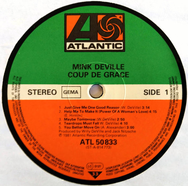 Mink DeVille - Coup De Grâce | Atlantic (ATL 50 833) - 3 Mink DeVille - Coup De Grâce | Atlantic (ATL 50 833) - 3