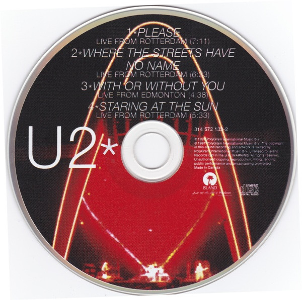 U2 - Please (Popheart Live EP) | Island Records (314 572 133-2) - 3