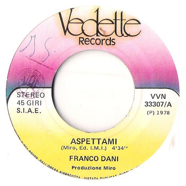 Franco Dani - Aspettami | Vedette Records (VVN 33307) - 3