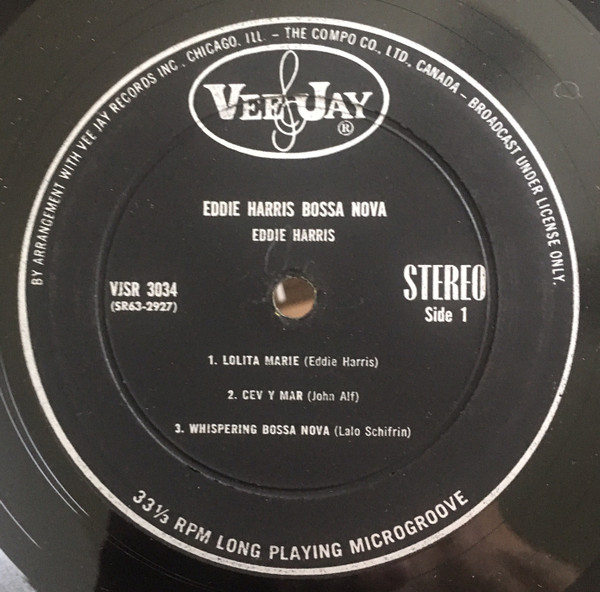 Eddie Harris - Bossa Nova | Vee Jay Records (VJSR3034) - 2 Eddie Harris - Bossa Nova | Vee Jay Records (VJSR3034) - 2