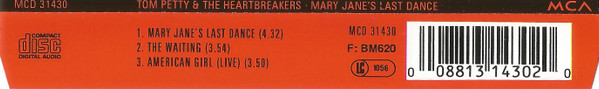 Tom Petty And The Heartbreakers - Mary Jane's Last Dance | MCA Records (MCD 31430) - 2