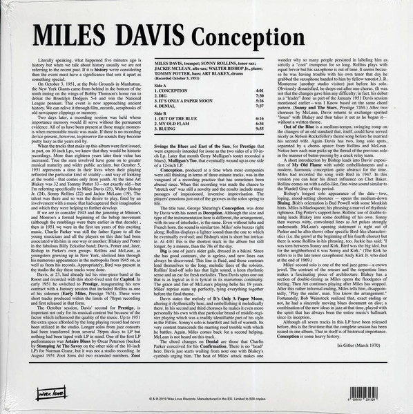 Miles Davis - Conception | Wax Love Records (WLV82131) - 2