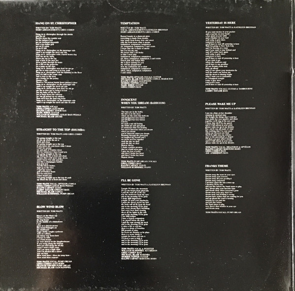 Tom Waits - Franks Wild Years | Island Records (ITW 3) - 2 Tom Waits - Franks Wild Years | Island Records (ITW 3) - 2