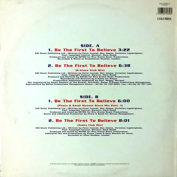 A1 - Be The First To Believe | Columbia (667265 6) - 2