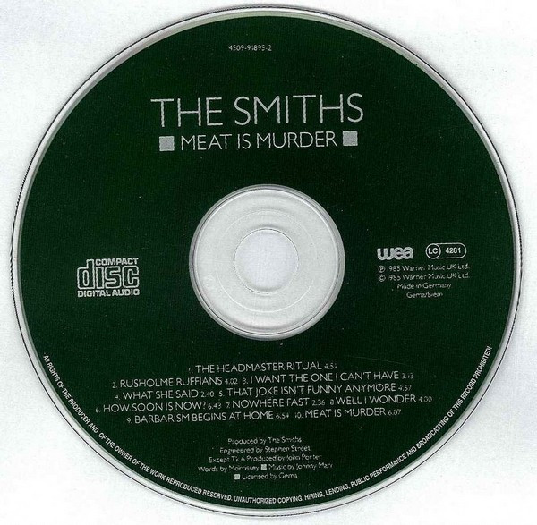 The Smiths - Meat Is Murder | WEA (4509-91895-2) - 3 The Smiths - Meat Is Murder | WEA (4509-91895-2) - 3