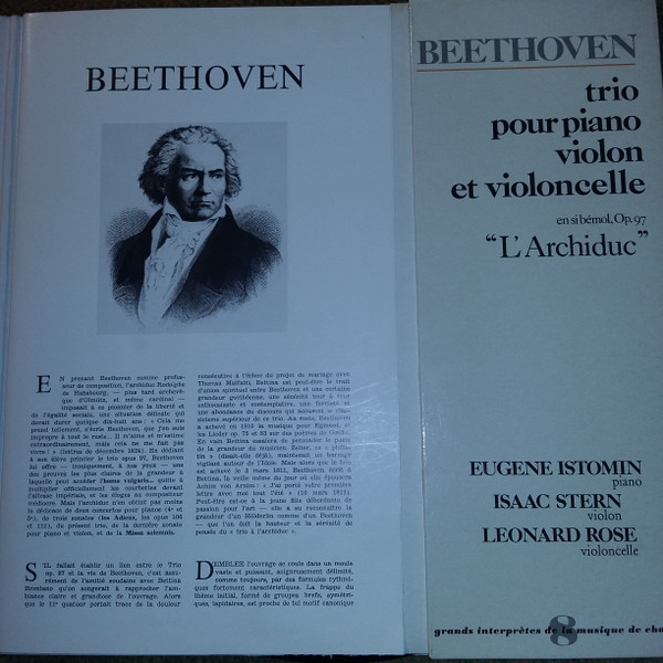 Ludwig van Beethoven , The Istomin/Stern/Rose Trio - Trio Pour Piano, Violon Et Violoncelle En Si Bémol, Op. 97 "L'Archiduc" | CBS (76 023) - 2 Ludwig van Beethoven , The Istomin/Stern/Rose Trio - Trio Pour Piano, Violon Et Violoncelle En Si Bémol, Op. 97 "L'Archiduc" | CBS (76 023) - 2