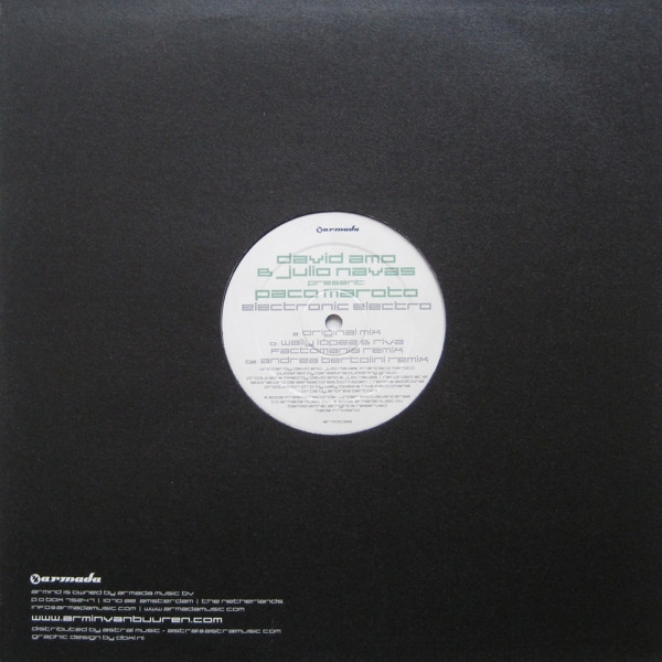 David Amo & Julio Navas Present: Paco Maroto - Electronic Electro | Armind (armd1026) - 2