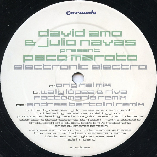 David Amo & Julio Navas Present: Paco Maroto - Electronic Electro | Armind (armd1026) - 4