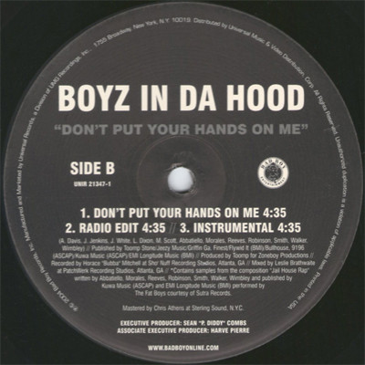 Boyz N Da Hood - Dem Boyz | Bad Boy Entertainment (UNIR 21347-1) - 3 Boyz N Da Hood - Dem Boyz | Bad Boy Entertainment (UNIR 21347-1) - 3