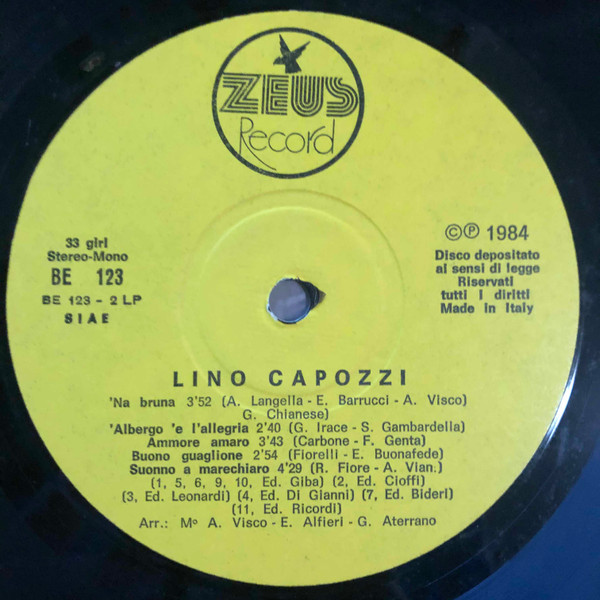 Lino Capozzi - Scusate Il Ritardo | Zeus Record (BE 123) - 3 Lino Capozzi - Scusate Il Ritardo | Zeus Record (BE 123) - 3