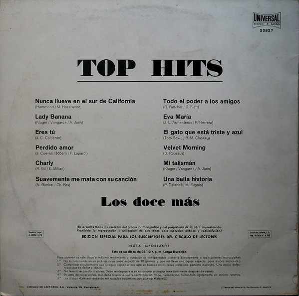 Los Doce Mas - Top Hits | Orlador (53827) - 2