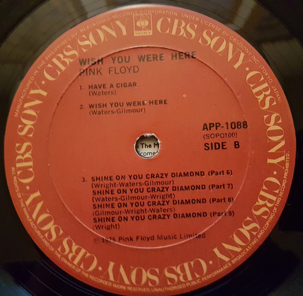 Pink Floyd - Wish You Were Here | CBS/Sony (APP-1088) - 4 Pink Floyd - Wish You Were Here | CBS/Sony (APP-1088) - 4