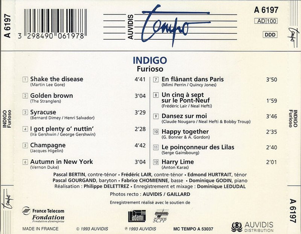 Indigo - Furioso | Auvidis Tempo (A 6197) - 2 Indigo - Furioso | Auvidis Tempo (A 6197) - 2