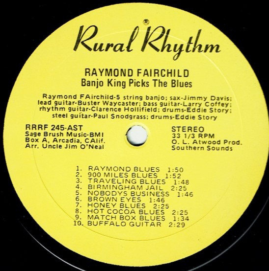 Raymond Fairchild - Honky Tonkin' Country Blues | Rural Rhythm Records (RRRF 245-AST) - 3 Raymond Fairchild - Honky Tonkin' Country Blues | Rural Rhythm Records (RRRF 245-AST) - 3