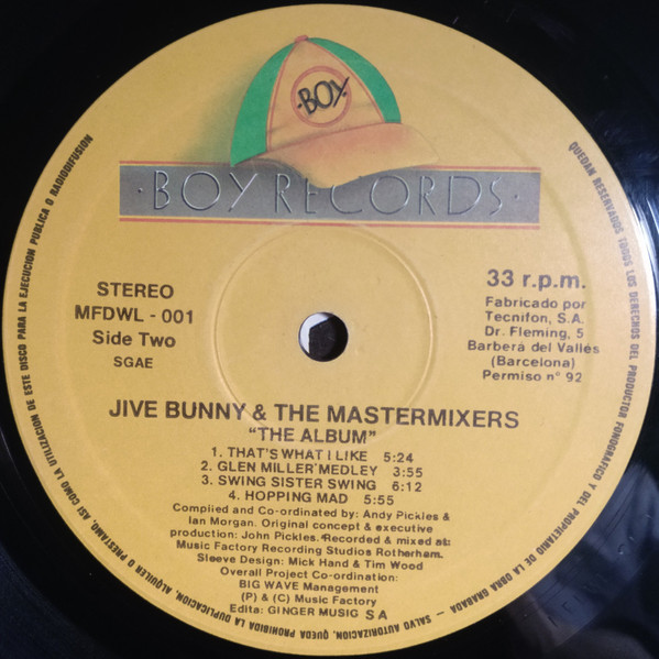 Jive Bunny And The Mastermixers - The Album | Boy Records (MFDWL00 1) - 4