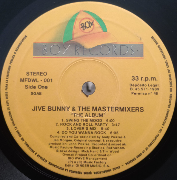 Jive Bunny And The Mastermixers - The Album | Boy Records (MFDWL00 1) - 3