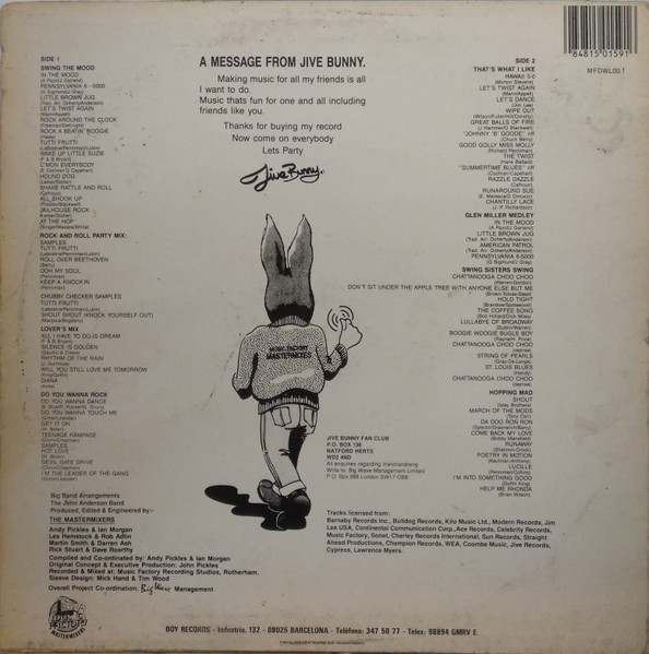 Jive Bunny And The Mastermixers - The Album | Boy Records (MFDWL00 1) - 2