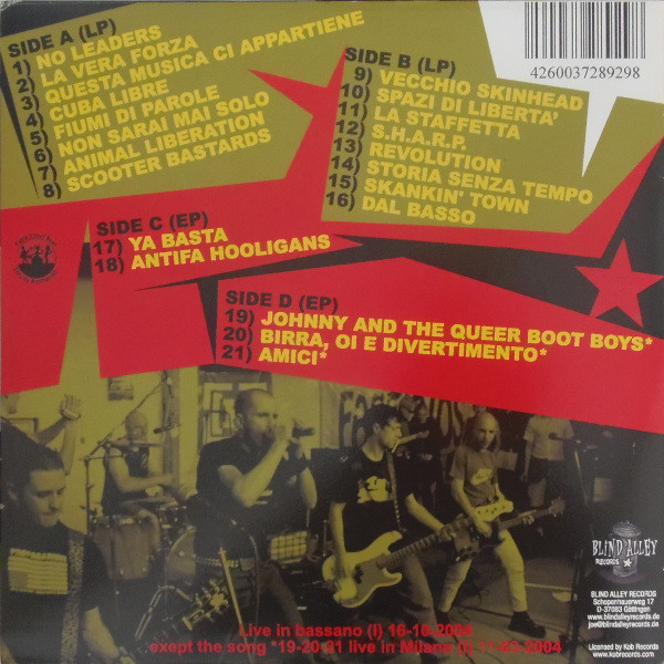 Los Fastidios - Sopra E Sotto Il Palco (Live '04) | Blind Alley Records (BAR001) - 2 Los Fastidios - Sopra E Sotto Il Palco (Live '04) | Blind Alley Records (BAR001) - 2