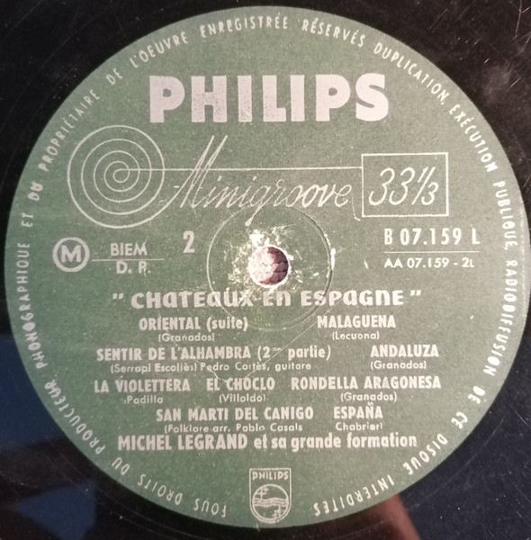 Michel Legrand Et Sa Grande Formation - Châteaux En Espagne | Philips (B 07.159 L) - 4 Michel Legrand Et Sa Grande Formation - Châteaux En Espagne | Philips (B 07.159 L) - 4