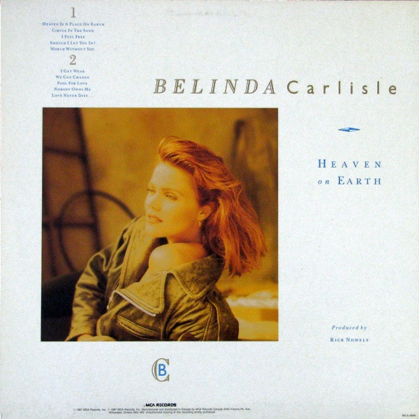 Belinda Carlisle - Heaven On Earth | MCA Records (MCA-42080) - 2 Belinda Carlisle - Heaven On Earth | MCA Records (MCA-42080) - 2