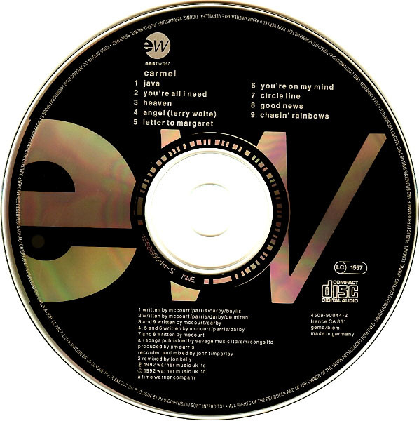 Carmel - Good News | EastWest (4509-90044-2) - 3