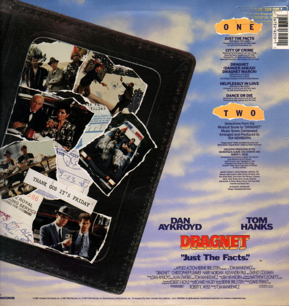 Various - Dragnet - Music From The Motion Picture Soundtrack | MCA Records (MCA 6210) - 2 Various - Dragnet - Music From The Motion Picture Soundtrack | MCA Records (MCA 6210) - 2
