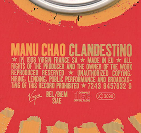 Manu Chao - Clandestino | Virgin (7243 8457832 9) - 4