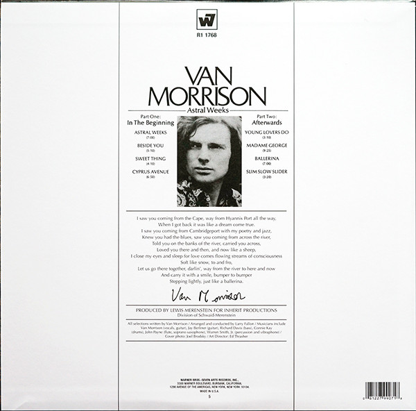 Van Morrison - Astral Weeks | Warner Bros. - Seven Arts Records (R1 1768) - 2 Van Morrison - Astral Weeks | Warner Bros. - Seven Arts Records (R1 1768) - 2