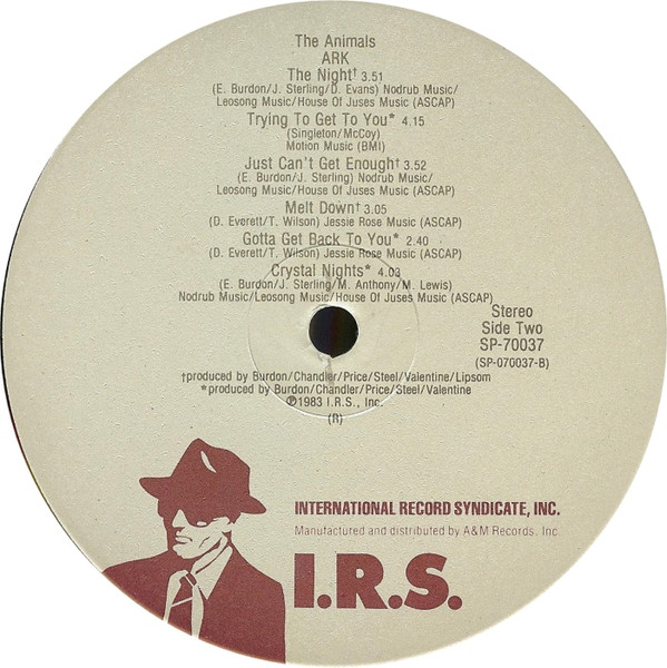 The Animals - Ark | I.R.S. Records (SP 70037) - 3